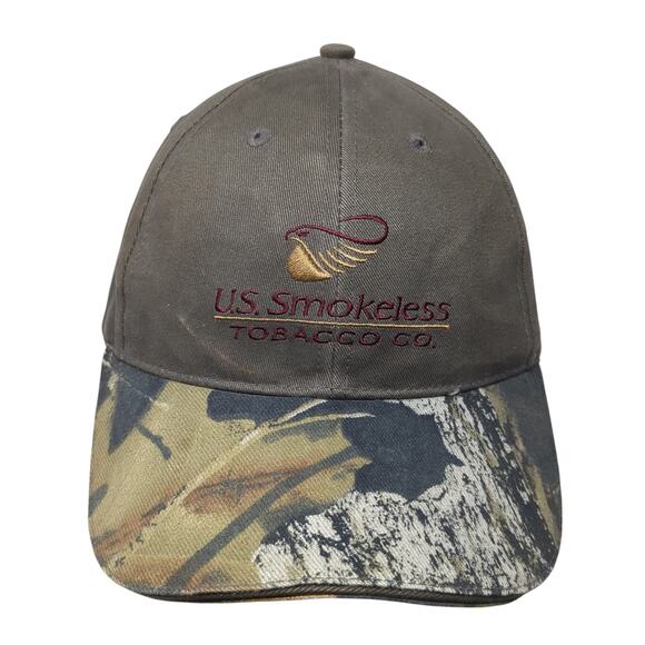 U.S. Smokeless Tobacco Co. Strapback Hat Multi One Size Camo Mossy Oak - Picture 1 of 9